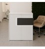 Γραφείο υποδοχής - reception με LED χρώμα λευκό - ανθρακί 95,5x40x110,3εκ.