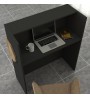 Γραφείο υποδοχής - reception με LED χρώμα ανθρακί - sepet oak 95,5x40x110,3εκ.
