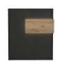 Γραφείο υποδοχής - reception με LED χρώμα ανθρακί - sepet oak 95,5x40x110,3εκ.