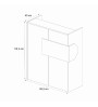 Γραφείο υποδοχής - reception με LED χρώμα ανθρακί - sepet oak 95,5x40x110,3εκ.