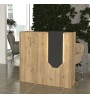Γραφείο υποδοχής - reception με LED χρώμα sepet oak - ανθρακί 113,6x42x111,8εκ.