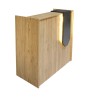 Γραφείο υποδοχής - reception με LED χρώμα sepet oak - ανθρακί 113,6x42x111,8εκ.
