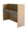 Γραφείο υποδοχής - reception με LED χρώμα sepet oak - ανθρακί 113,6x42x111,8εκ.