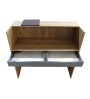 Γραφείο υποδοχής - reception με LED χρώμα sepet oak - ανθρακί 113,6x42x111,8εκ.