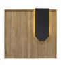 Γραφείο υποδοχής - reception με LED χρώμα sepet oak - ανθρακί 113,6x42x111,8εκ.