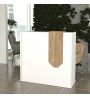 Γραφείο υποδοχής - reception με LED χρώμα λευκό - sepet oak 113,6x42x111,8εκ.