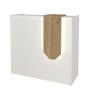 Γραφείο υποδοχής - reception με LED χρώμα λευκό - sepet oak 113,6x42x111,8εκ.