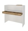 Γραφείο υποδοχής - reception με LED χρώμα λευκό - sepet oak 113,6x42x111,8εκ.