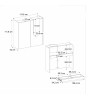 Γραφείο υποδοχής - reception με LED χρώμα λευκό - sepet oak 113,6x42x111,8εκ.