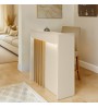 Γραφείο υποδοχής - reception με LED χρώμα sandstone - sepet oak 90x40x100εκ.