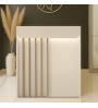 Γραφείο υποδοχής - reception με LED χρώμα sandstone - sepet oak 90x40x100εκ.