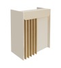 Γραφείο υποδοχής - reception με LED χρώμα sandstone - sepet oak 90x40x100εκ.