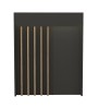Γραφείο υποδοχής - reception με LED χρώμα ανθρακί - sepet oak 90x40x100εκ.