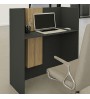 Γραφείο υποδοχής - reception χρώμα ανθρακί - sepet oak 90x43,2x110εκ.