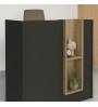 Γραφείο υποδοχής - reception χρώμα ανθρακί - sepet oak 90x43,2x110εκ.