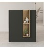 Γραφείο υποδοχής - reception χρώμα ανθρακί - sepet oak 90x43,2x110εκ.