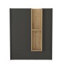 Γραφείο υποδοχής - reception χρώμα ανθρακί - sepet oak 90x43,2x110εκ.