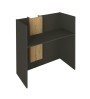 Γραφείο υποδοχής - reception χρώμα ανθρακί - sepet oak 90x43,2x110εκ.