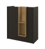 Γραφείο υποδοχής - reception χρώμα ανθρακί - sepet oak 90x43,2x110εκ.