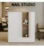Γραφείο υποδοχής - reception χρώμα λευκό - sepet oak 90x43,2x110εκ.
