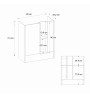 Γραφείο υποδοχής - reception χρώμα λευκό - sepet oak 90x43,2x110εκ.