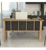 Γραφείο εργασίας χρώμα sepet oak - ανθρακί 140x60x75εκ.