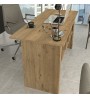 Γραφείο εργασίας χρώμα sepet oak - ανθρακί 140x60x75εκ.