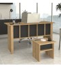 Γραφείο εργασίας χρώμα sepet oak - ανθρακί 140x60x75εκ.