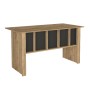 Γραφείο εργασίας χρώμα sepet oak - ανθρακί 140x60x75εκ.