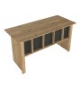 Γραφείο εργασίας χρώμα sepet oak - ανθρακί 140x60x75εκ.