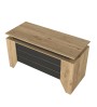 Γραφείο εργασίας χρώμα sepet oak - ανθρακί 140x60x76,9εκ.