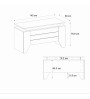 Γραφείο εργασίας χρώμα sepet oak - ανθρακί 140x60x76,9εκ.