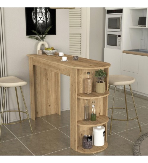 Τραπέζι μπαρ χρώμα sepet oak 150x51,6x101,8εκ.