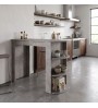 Τραπέζι μπαρ χρώμα γκρι σκυροδέματος 150x51,6x101,8εκ.