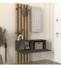 Έπιπλο εισόδου χρώμα ανθρακί - sepet oak 100x35x196,7εκ.