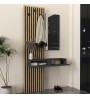 Έπιπλο εισόδου χρώμα ανθρακί - sepet oak 96,6x26,8x195,5εκ.