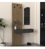 Έπιπλο εισόδου χρώμα ανθρακί - sepet oak 96,6x26,8x195,5εκ.