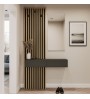 Έπιπλο εισόδου χρώμα ανθρακί - sepet oak 96,6x26,8x195,5εκ.