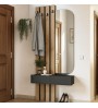 Έπιπλο εισόδου χρώμα ανθρακί - sepet oak 90x27x205,6εκ.