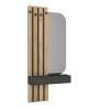 Έπιπλο εισόδου χρώμα ανθρακί - sepet oak 90x27x205,6εκ.