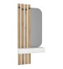 Έπιπλο εισόδου χρώμα λευκό - sepet oak 90x27x205,6εκ.