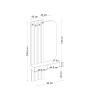 Έπιπλο εισόδου χρώμα λευκό - sepet oak 90x27x205,6εκ.