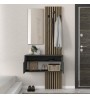 Έπιπλο εισόδου χρώμα ανθρακί - sepet oak 90x35x204,2εκ.