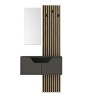 Έπιπλο εισόδου χρώμα ανθρακί - sepet oak 90x35x204,2εκ.