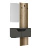 Έπιπλο εισόδου χρώμα ανθρακί - sepet oak 90x35x204,2εκ.