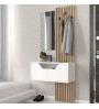 Έπιπλο εισόδου χρώμα λευκό - sepet oak 90x35x204,2εκ.