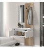 Έπιπλο εισόδου χρώμα λευκό - sepet oak 90x35x204,2εκ.