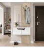 Έπιπλο εισόδου χρώμα λευκό - sepet oak 90x35x204,2εκ.