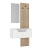 Έπιπλο εισόδου χρώμα λευκό - sepet oak 90x35x204,2εκ.