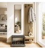 Έπιπλο εισόδου χρώμα ανθρακί - sepet oak 104,8x35x198εκ.